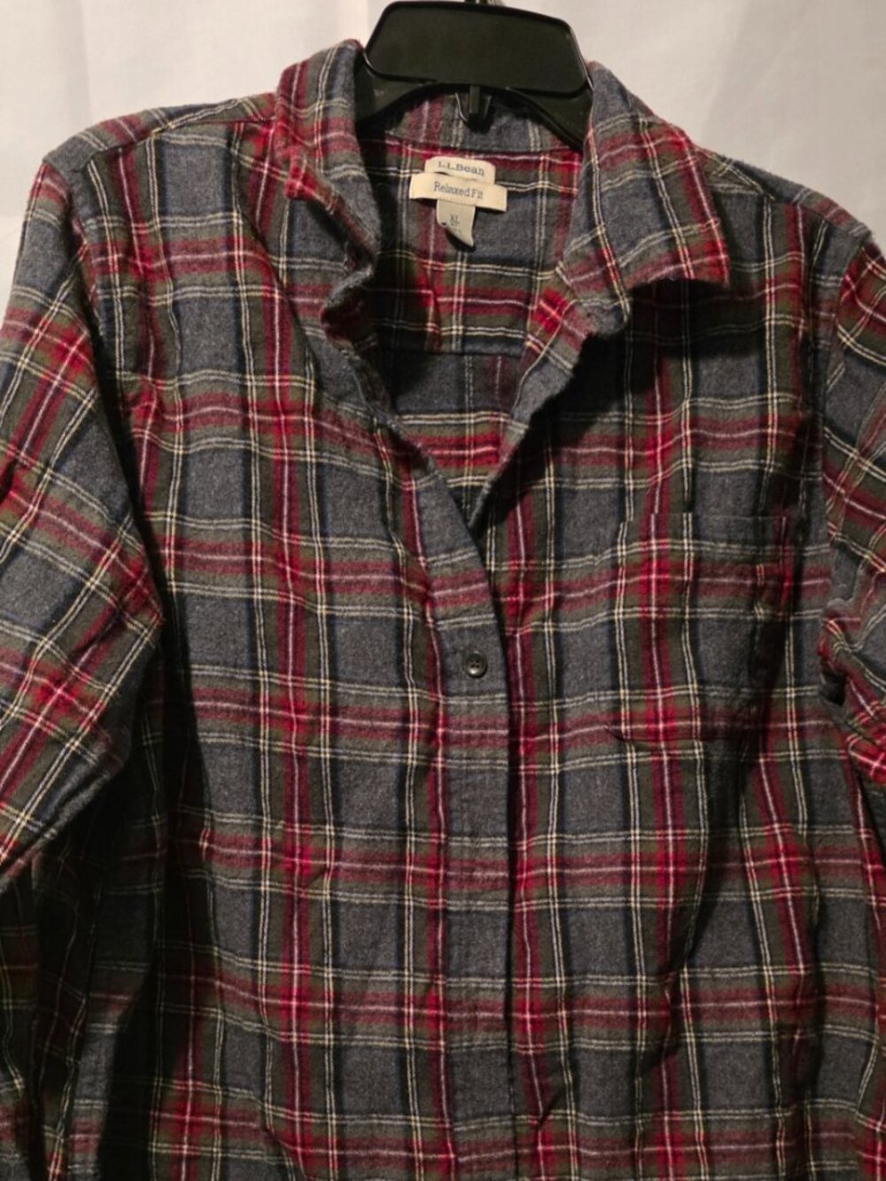 Women's L.L. Bean Plaid Button Down, Size XL
